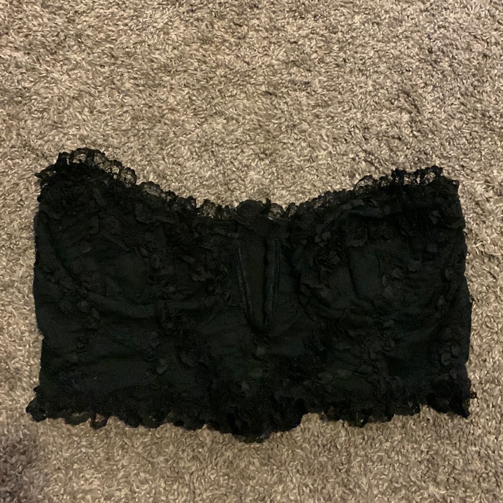 Black lace Lingerie Corset style Bra size small